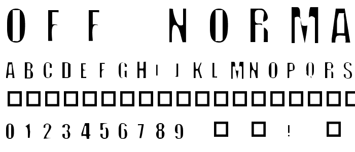 Off Normal font